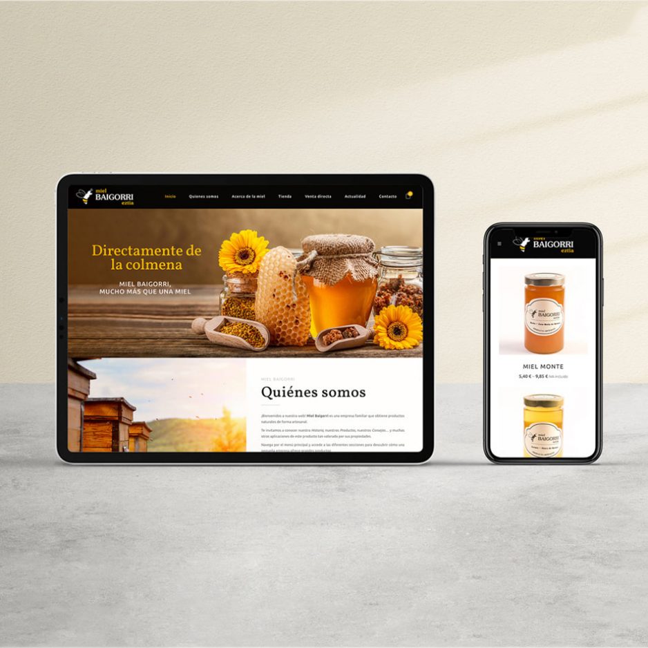 diseño web miel baigorri